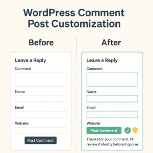 Modern WordPress comment form after a wordpress comment post customization with improved UX and spam protection